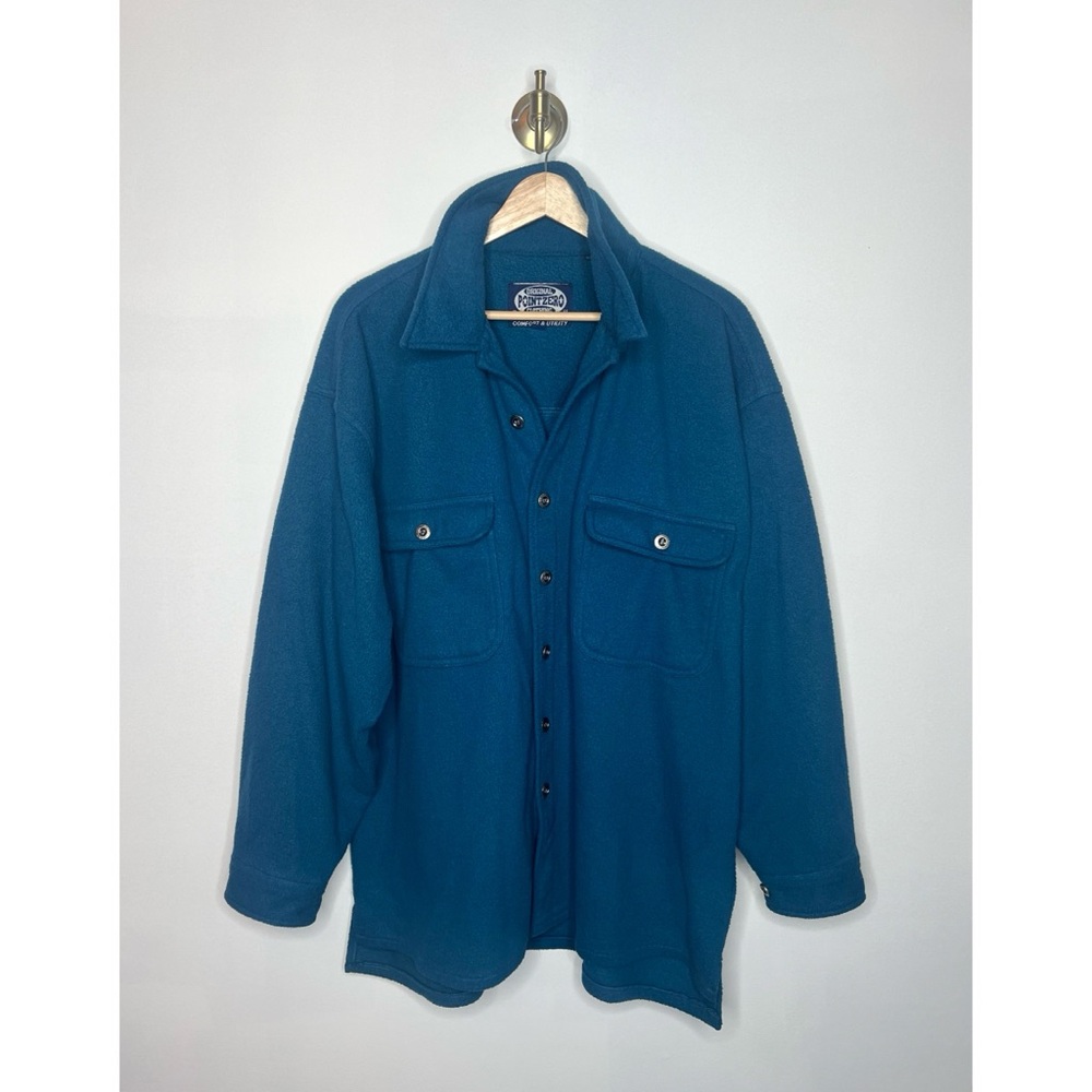 VTG Point Zero Fleece Shacket Teal